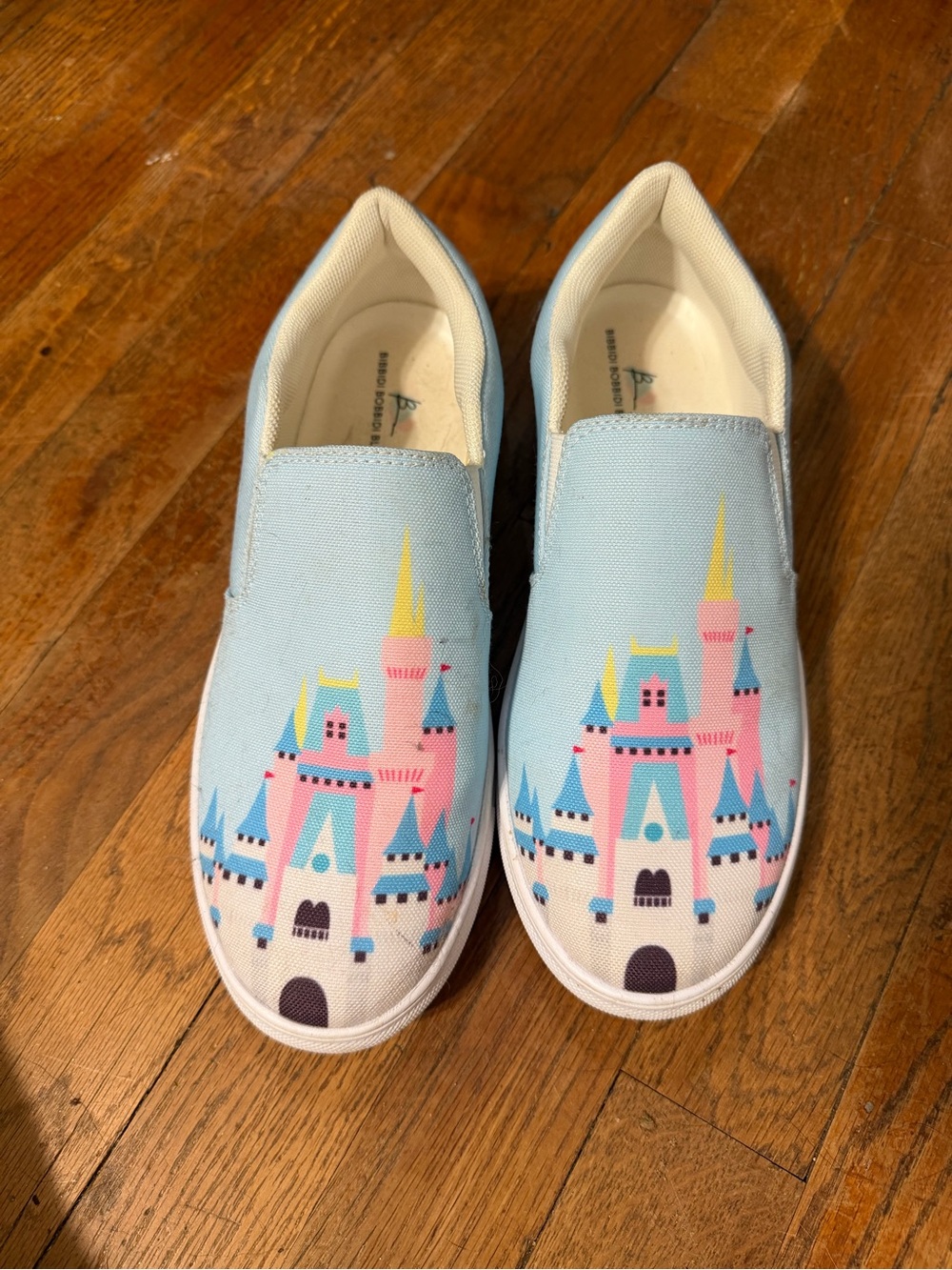 Women’s Slip-On Castle Canvas Shoes - Light Blue